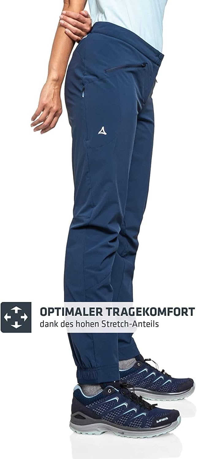 Schöffel Damen Pants Hestad L, robuste, schnell trocknende Outdoor Hose, Damen Hose mit bequemer Pas