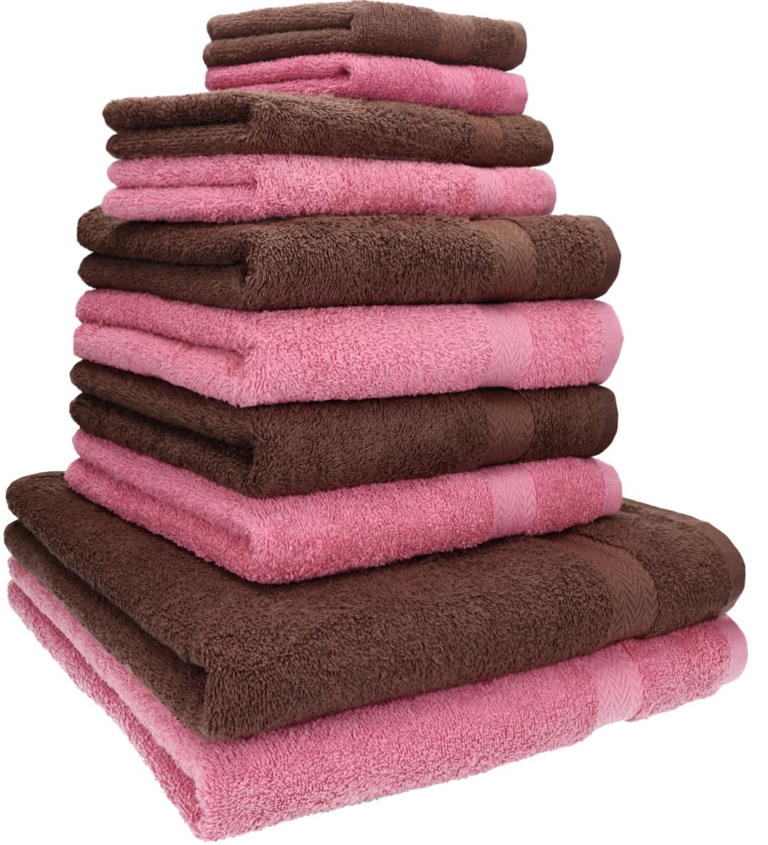 Betz 10-TLG. Handtuch-Set Classic 100% Baumwolle 2 Duschtücher 4 Handtücher 2 Gästetücher 2 Seiftüch