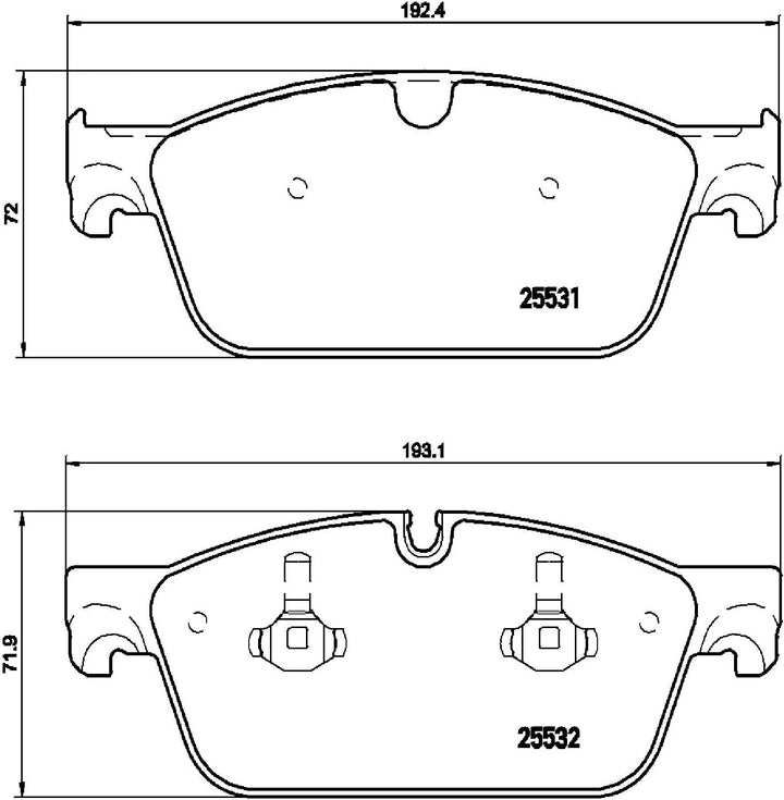 Brembo P50102 Vordere Bremsbeläge, Anzahl 4