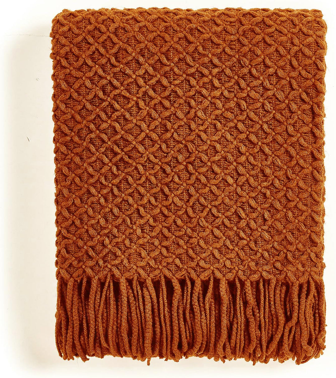 CREVENT Boho-Strickdecke im Landhausstil für Couch, Sofa, Sessel, Bett und Wohnkultur – weich, warm,
