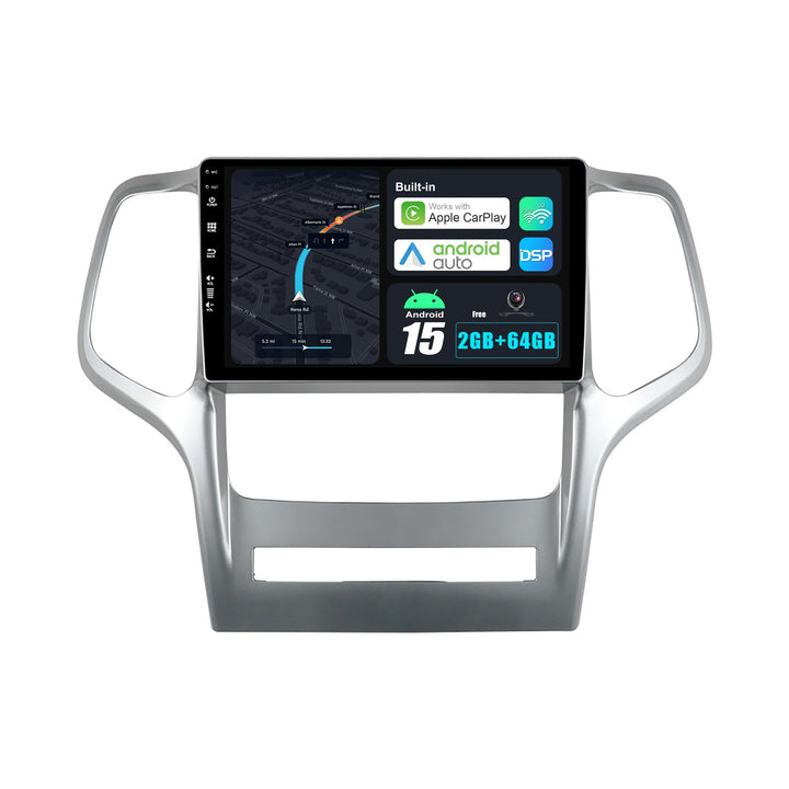 Android 15 IPS Autoradio Passt für Jeep Grand Cherokee WK2 (2008-2013) - Eingebautes CarPlay Android