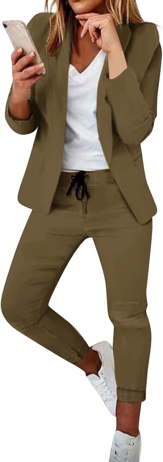 Damen Elegant Business Anzug Set Hosenanzug Damen Elegant Business Anzug Set Hosenanzug Blazer Hose