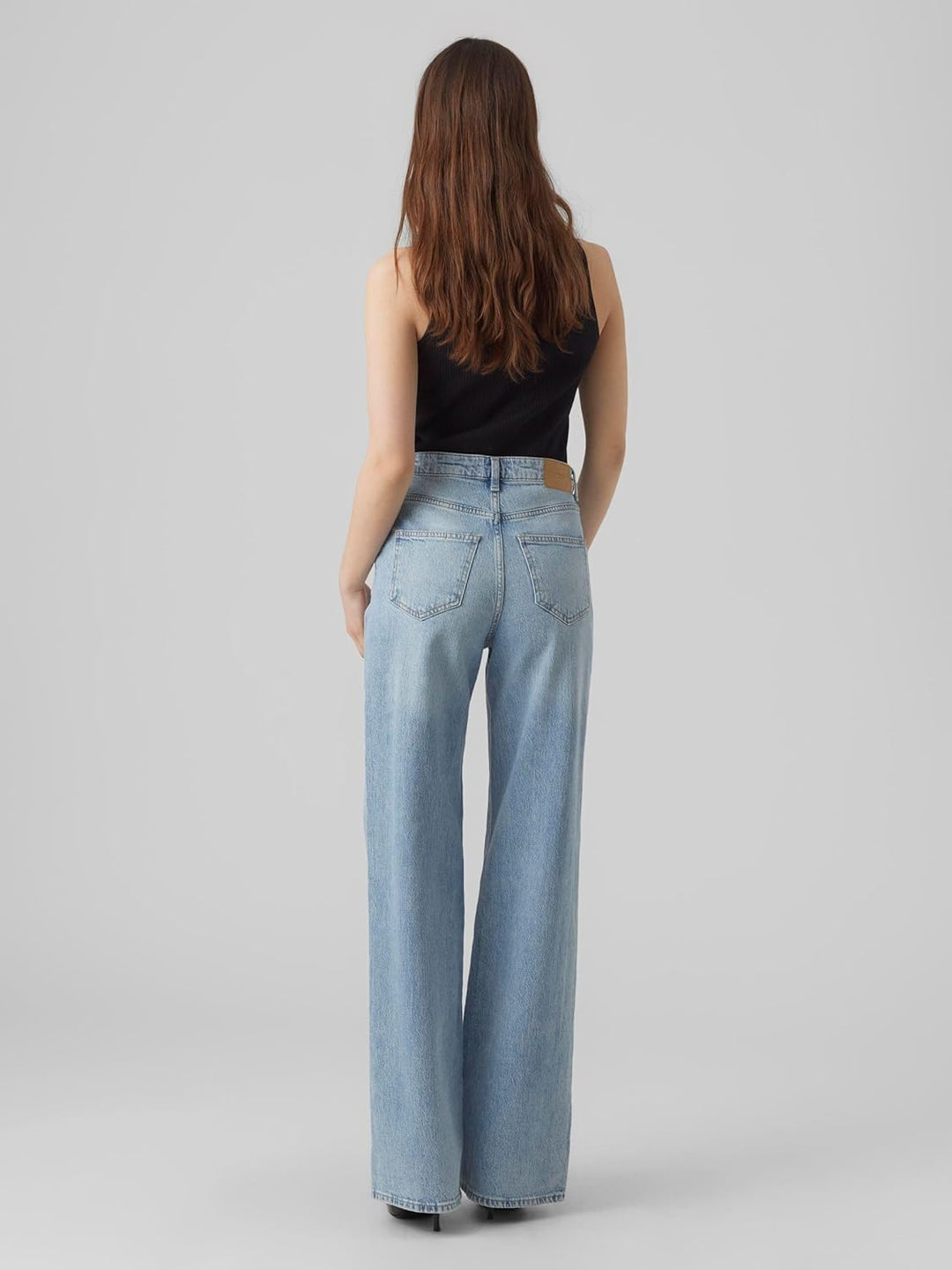 Vero Moda Female Weit geschnitten VMTESSA Hohe Taille Weiter Beinschnitt Jeans 25W / 30L Light Blue