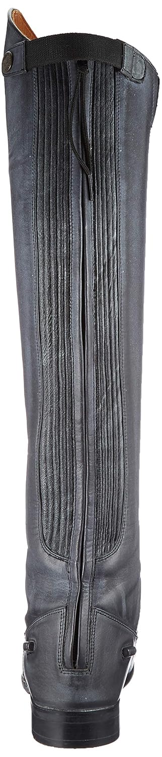 HKM Erwachsene Reitstiefel-Valencia, Langlänge/enge Weite9195 Hose, 9195 schwarz/Grau, 39, Schwarz G
