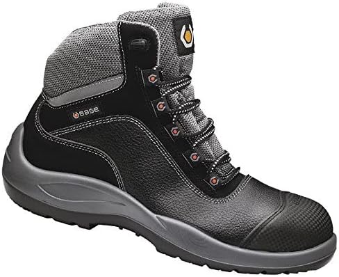 Base B119 Mens Kampfstiefel 43 EU Schwarz Grau, 43 EU Schwarz Grau