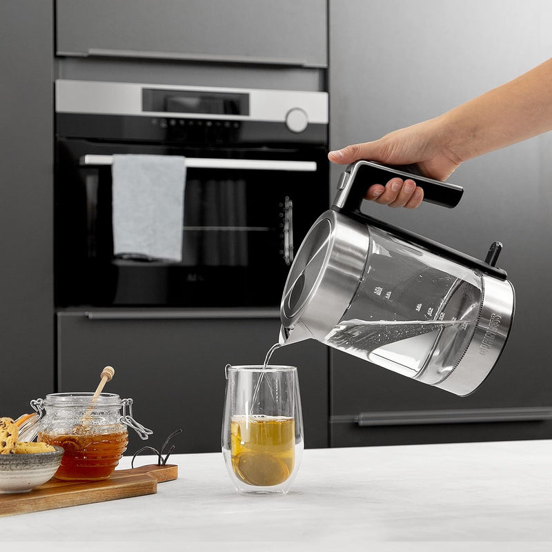 Princess 236041 Glas-Wasserkocher London - 1,7 l Volumen - Einzigartiges Design 1,7 Liter, 1,7 Liter