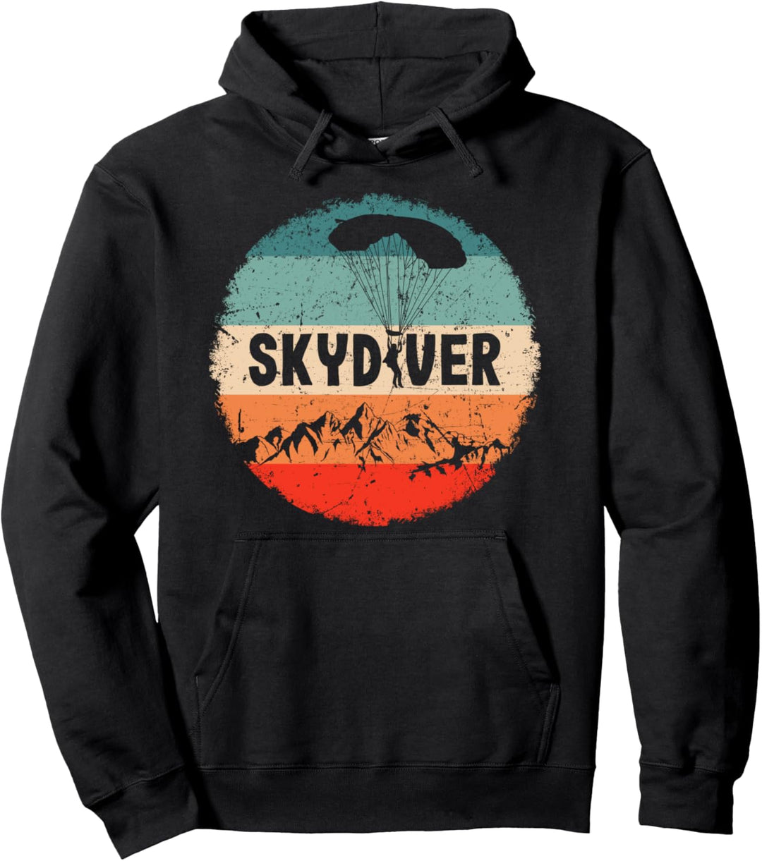 Fallschirmspringer Retro Vintage Gleitschirmflieger Geschenk Pullover Hoodie