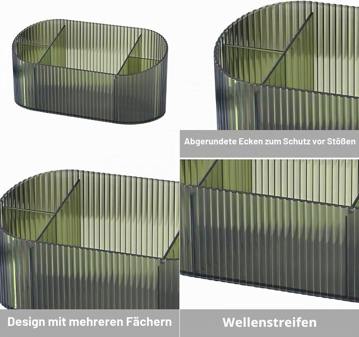 DASITON Make up Kosmetik Organizer,Pinsel Organizer mit 5 Fächern,Acryl Kosmetik Aufbewahrung mit Gr