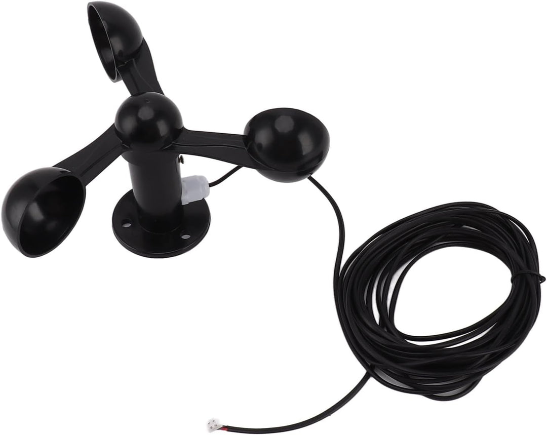 Jeanoko 3-Tassen-Windsensor, ABS-Material, Einfache Installation, 8 M Wasserdichtes Kabel, Störungsf