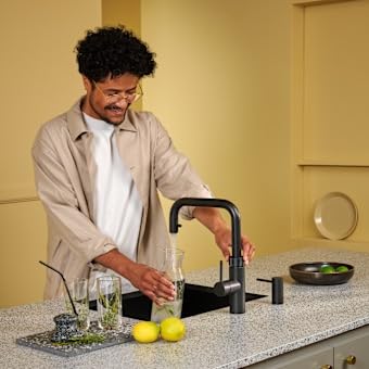 Quooker Flex Square | Reservoirs PRO3 | Cube &amp; Filter | schwarz | sofort-Kochend-Wasserhahn