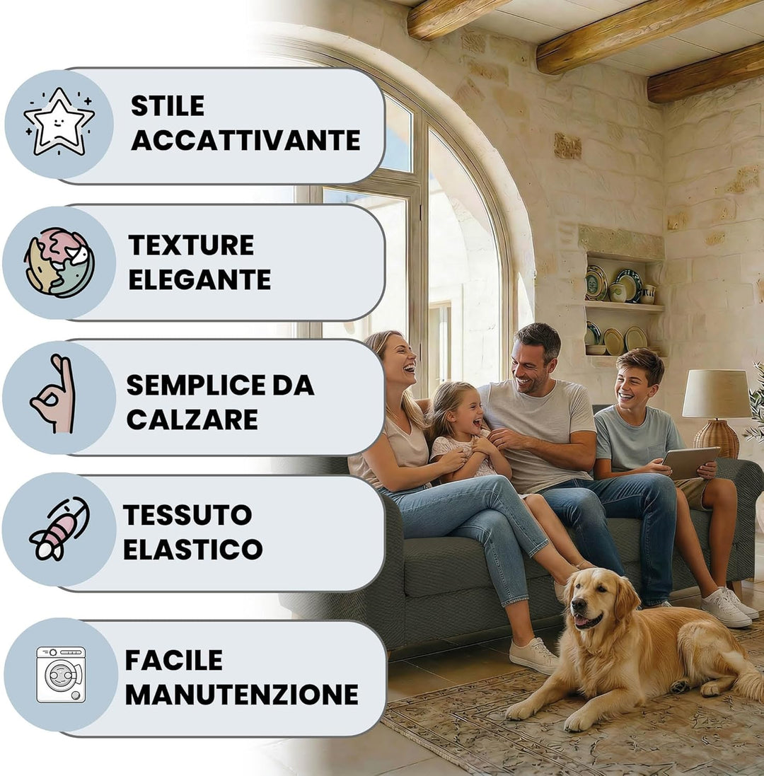 Sogni e capricci “Fashionable” Sofa Abdeckung, Turteltaube, 2 Plätze Turteltaube 2 Plätze, Turteltau