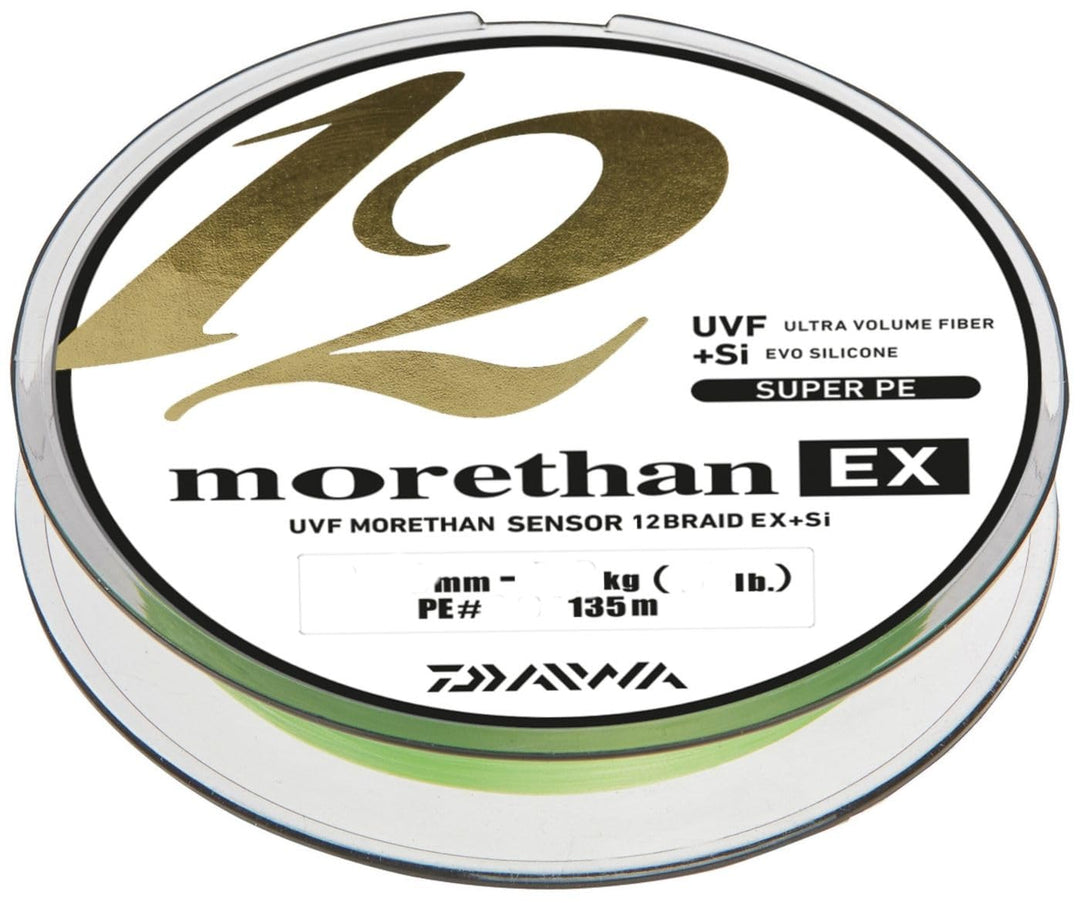 Daiwa Geflechtschnur zum Spinnfischen Morethan 12 Braid EX+SI Schnur 0.14mm / 12.2kg, 0.14mm / 12.2k
