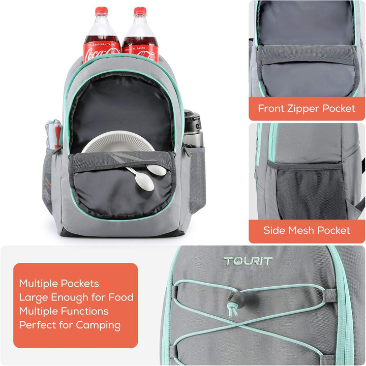 TOURIT 25L kühlrucksack, Wasserdichter kühl Rucksack Kühltasche Ultraleichter Rucksack für Männer un