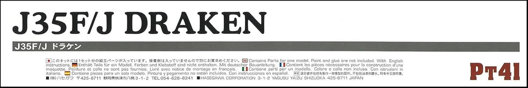 Hasegawa HAS PT41 - J35F/J Draken