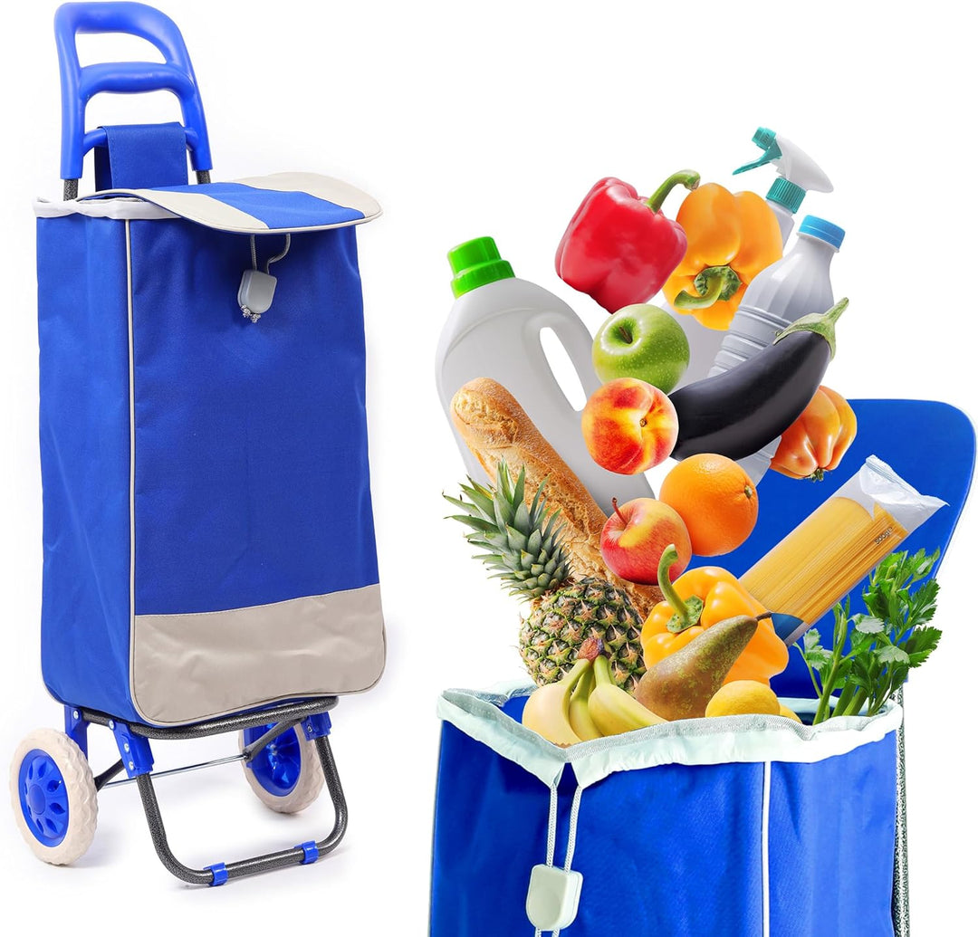 40Liter Wasserabweisender Trolley Einkaufstrolley Klappbar, Shopping Trolley, Einkaufswagen Faltbar,