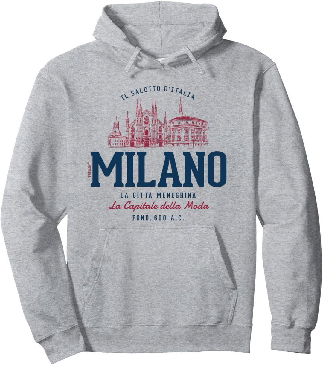 Italien Retro-Stil Vintage Mailand Pullover Hoodie