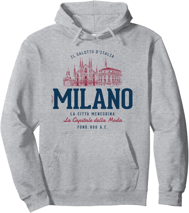 Italien Retro-Stil Vintage Mailand Pullover Hoodie