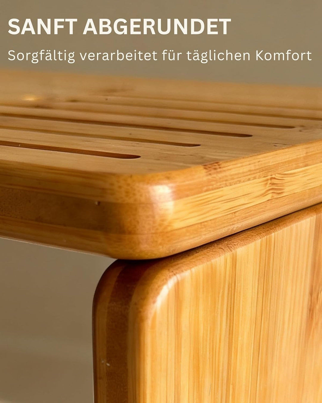 WERTO Toilettenhocker Klappbar aus Bambus-Holz - Ergonomischer Klohocker fürs Erwachsene - 𝗥𝘂𝘁𝘀𝗰𝗵𝗳𝗲𝘀