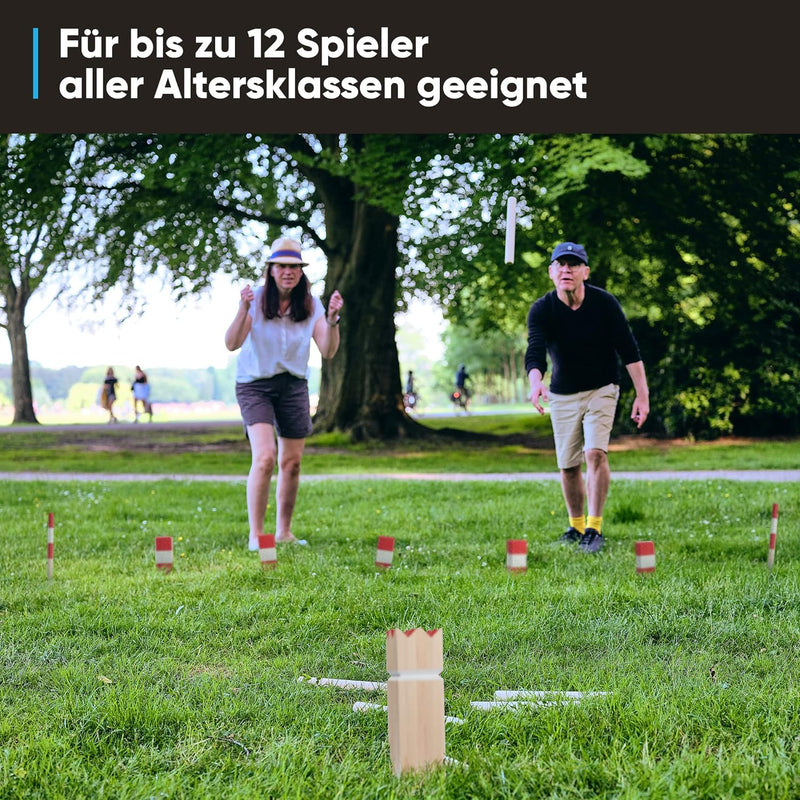 Ocean 5 Original Kubb Competition XXL | Wikinger Spiel, Holz - Birke | Premium Holzspiel aus Massivh