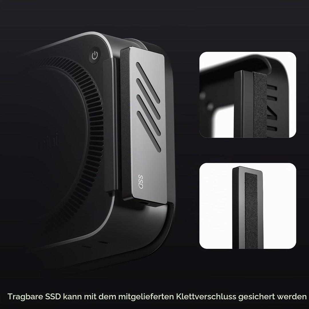 Fasgear ABS Plastik VESA Halterung für Mac-mini M4 /Pro 2024,Halterung Unter Schreibtisch ohne Bohre