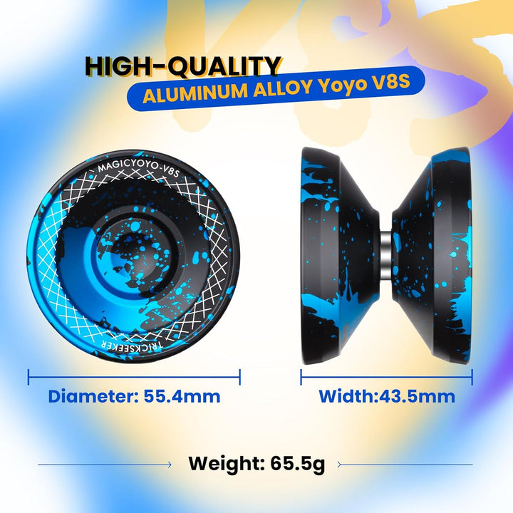 MAGICYOYO JoJo V8S Profi Finger Spin Yoyo für Anfänger & Fortgeschrittene, Responsive JoJo für Kinde