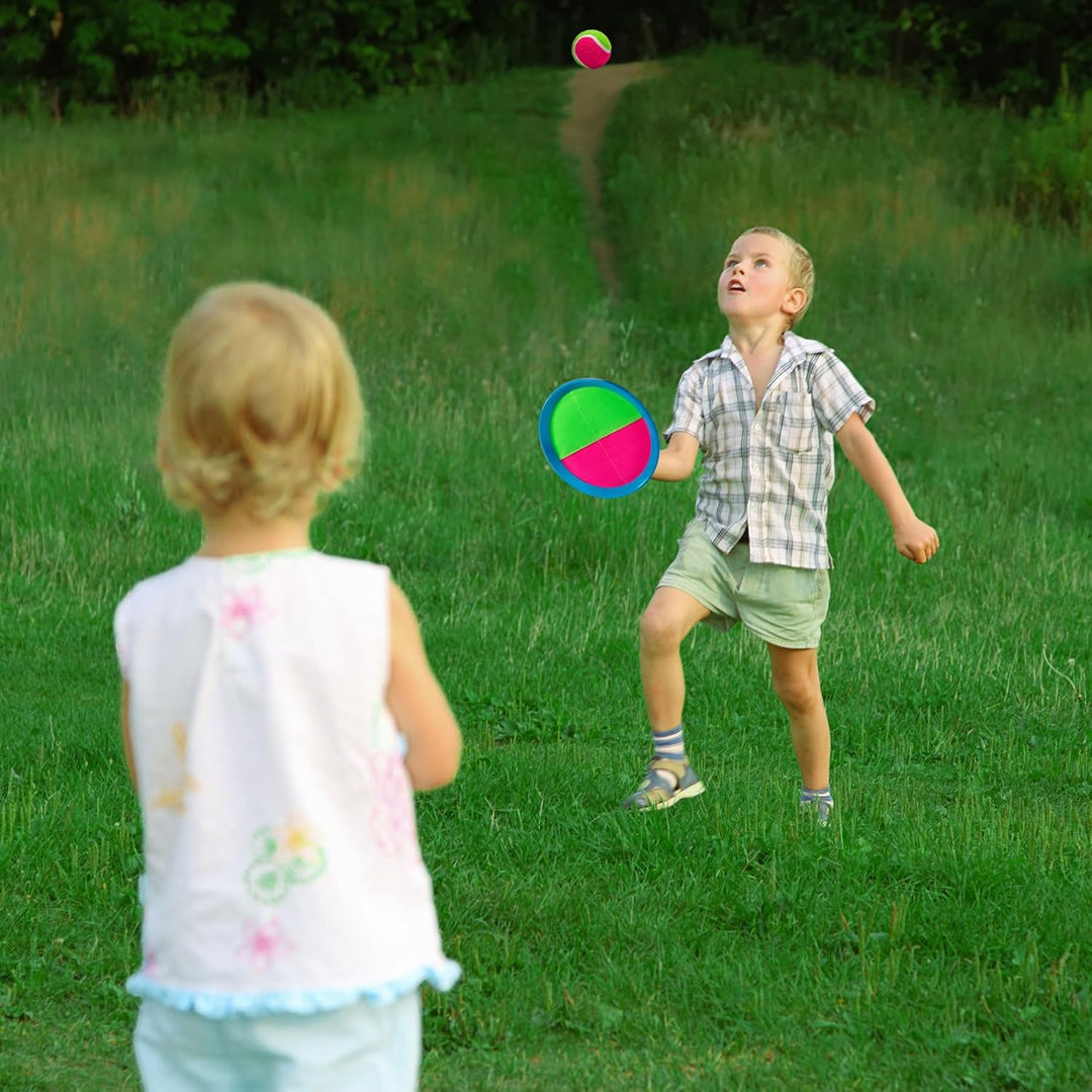 U&C Planet Beachball Set Strandtennis Set Paddle Ball Spiel Klettballspiel Strandschlägerset für Kin
