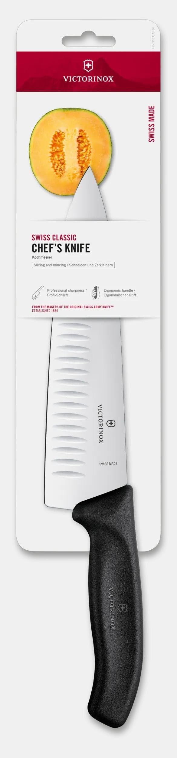 Victorinox, Swiss Classic, Profi Tranchiermesser, Extra Scharfe Klinge, Kullenschliff, 20 cm, Robust