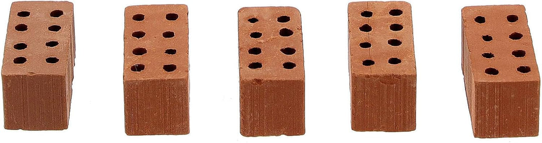 Holyart Ziegelsteine rechteckig Terrakotta 1x2x1 cm 100 Stück