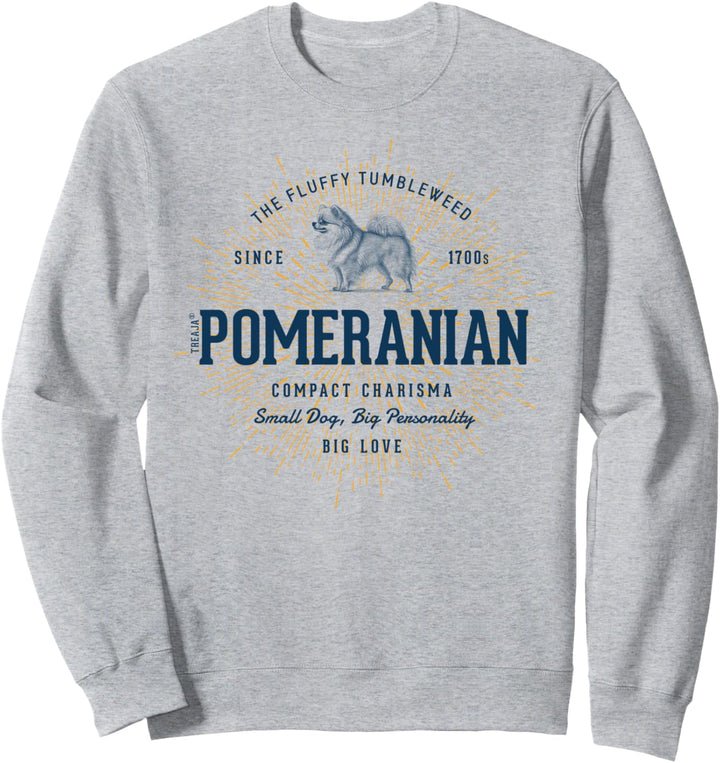 Retro-Stil Zwergspitz Vintage Pomeranian Sweatshirt