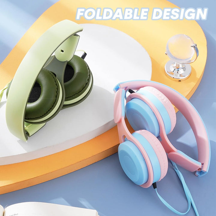 Kinder Kopfhörer mit Kabel Over Ear Kinderkopfhörer Wired Earphones Headphones für Kinder über Ohr v