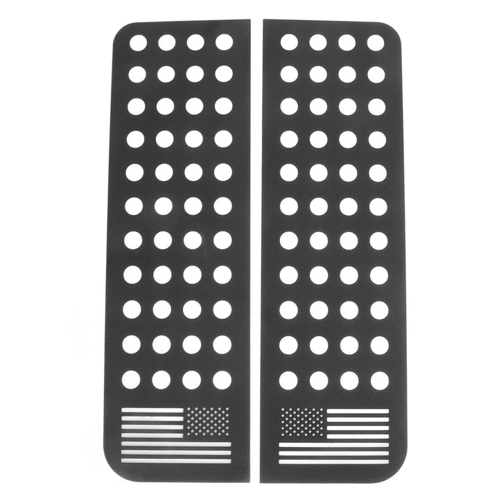 Fensteraufkleber für die Hintere Tür, 2 Stück Aluminiumlegierung, Glasscheiben-Flaggenstreifen-Aufkl