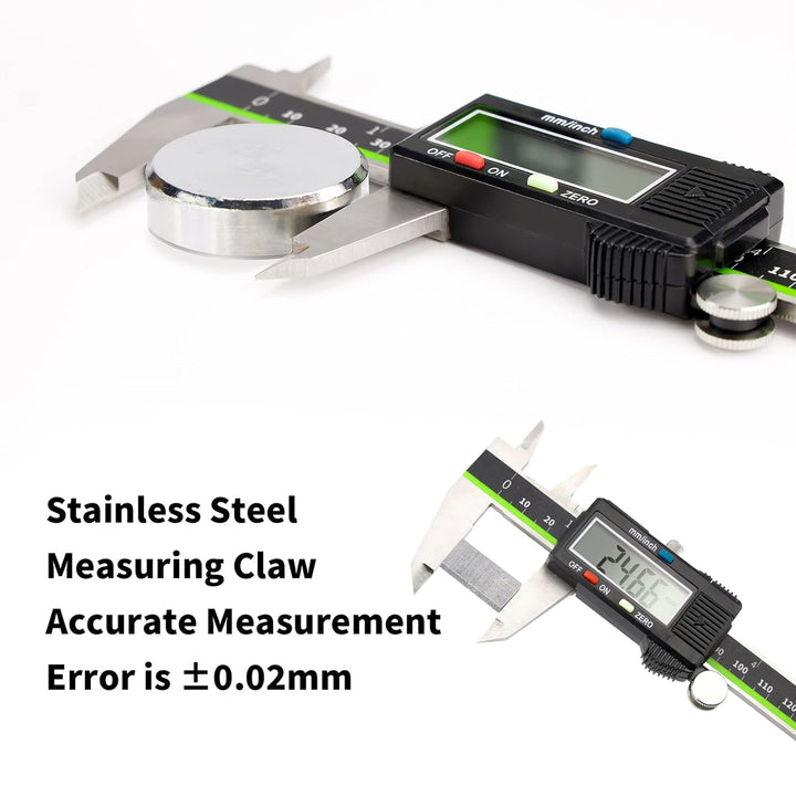 Huepar Digitaler Messschieber -Edelstahl Messschieber, Elektronisches Mikrometer mit grossem LCD-Bil