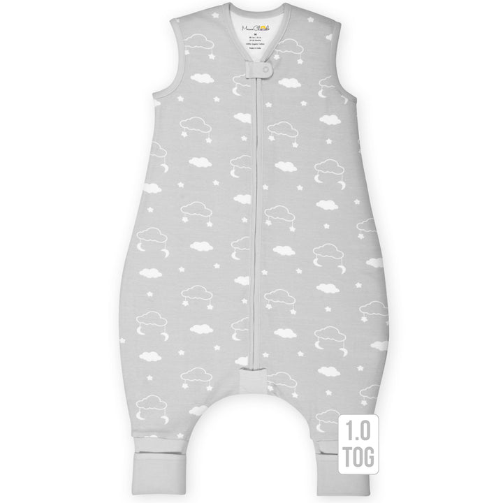 Mama Cheetah Baby Schlafsack mit Füsse 1.0 TOG, Ganzjahres Schlafsack, Bio-Baumwolle Baby Schlafsäck