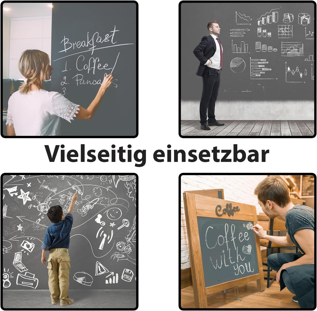Cuadros Lifestyle Tafelfolie 100x150 cm | Magnetische und Selbstklebende Vinyl- Kreidefolie | Magnet
