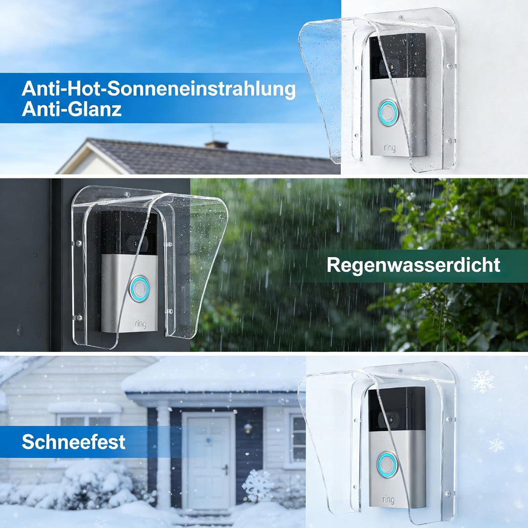 Türglocke Regen Abdeckung wetterfest kompatibel für Ring/Blink/Google Nest Video Türglocken, grosse