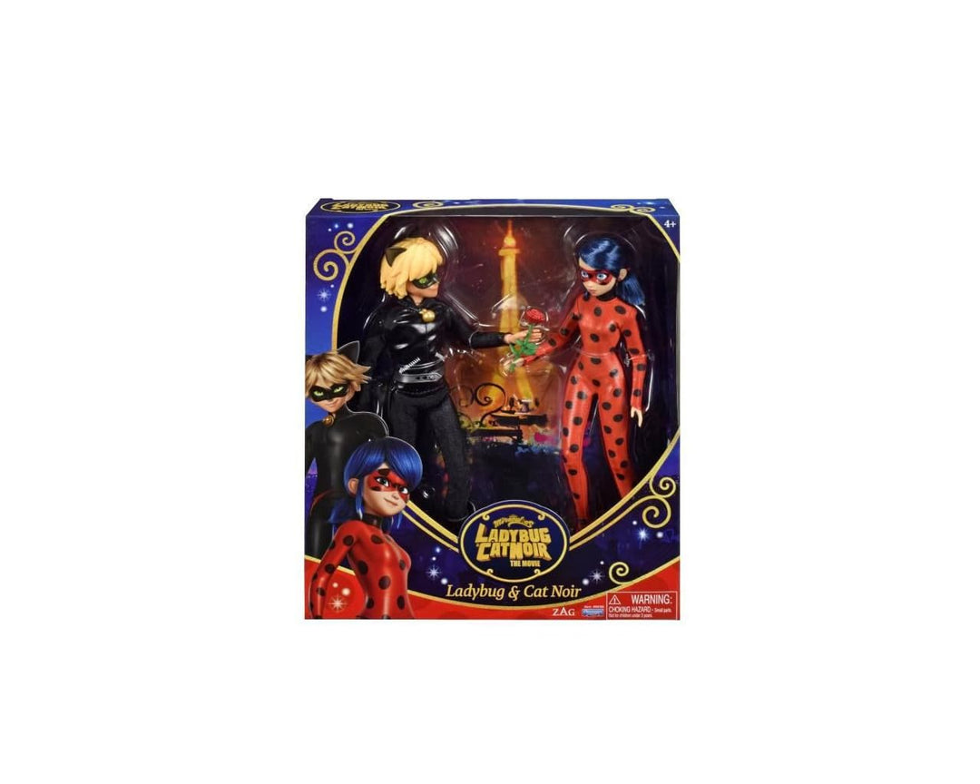 BANDAI – Miraculous Ladybug und Cat Noir 2er Packung Ankleidepuppen 26 cm P50198, Ladybug und Cat No