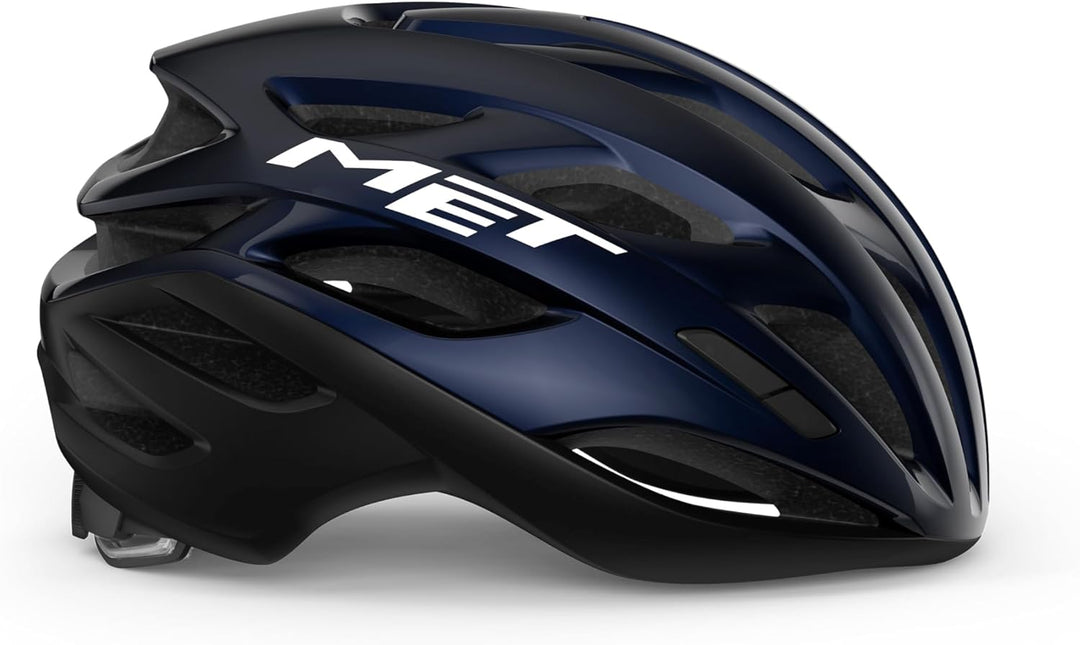 MET Sport Estro MIPS Helm Black Gloss, Blue Pearl Schwarz/Matt Glänzend, S