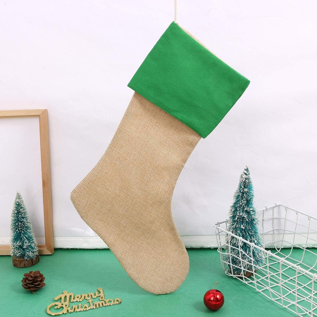 JiJiRuDU Sackleinen Weihnachtsstrumpf 6er Pack, Weihnachten hängende Taschen Weihnachtsfeiertagsstru