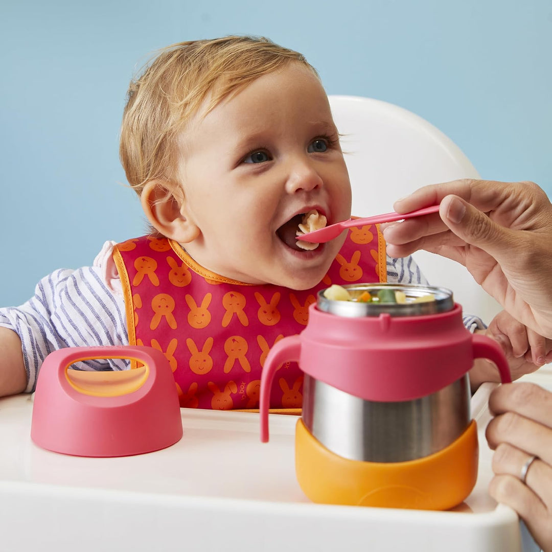 b.box Isolierte Lebensmitteldose mit doppelwandigem Edelstahl und Löffel, Kinder-Lunchbox für heisse