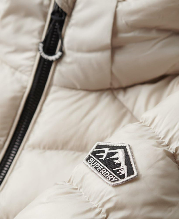 Superdry Damen Kapuzenjacke mit Fuji-polsterung Jacke 36 Pelican Beige, 36 Pelican Beige