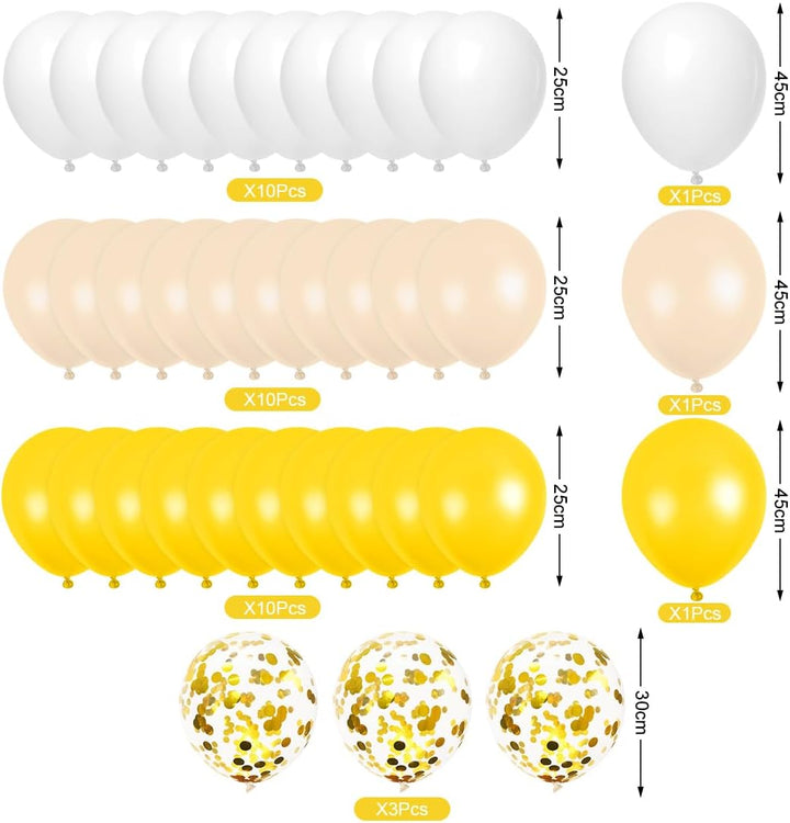 Gänseblümchen Geburtstag Luftballons Set, XXL Gänseblümchen Folienballons mit Happy Birthday Girland