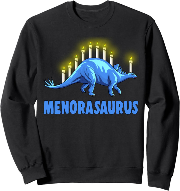 Lustiges Stegosaurus Chanukka Dinosaurier Menorah Dino Gesch Sweatshirt