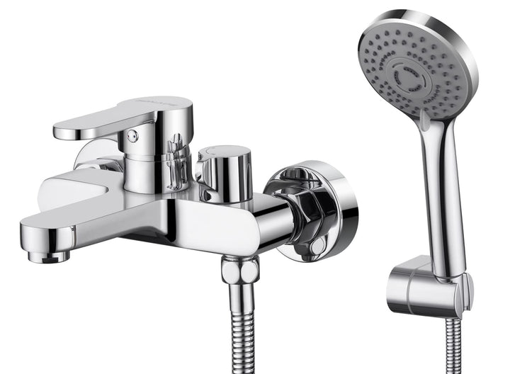BONADE Wannenarmatur Badewannenarmatur mit 3 Strahlarten Handbrause, Einhebel Badewanne Wasserhahn m