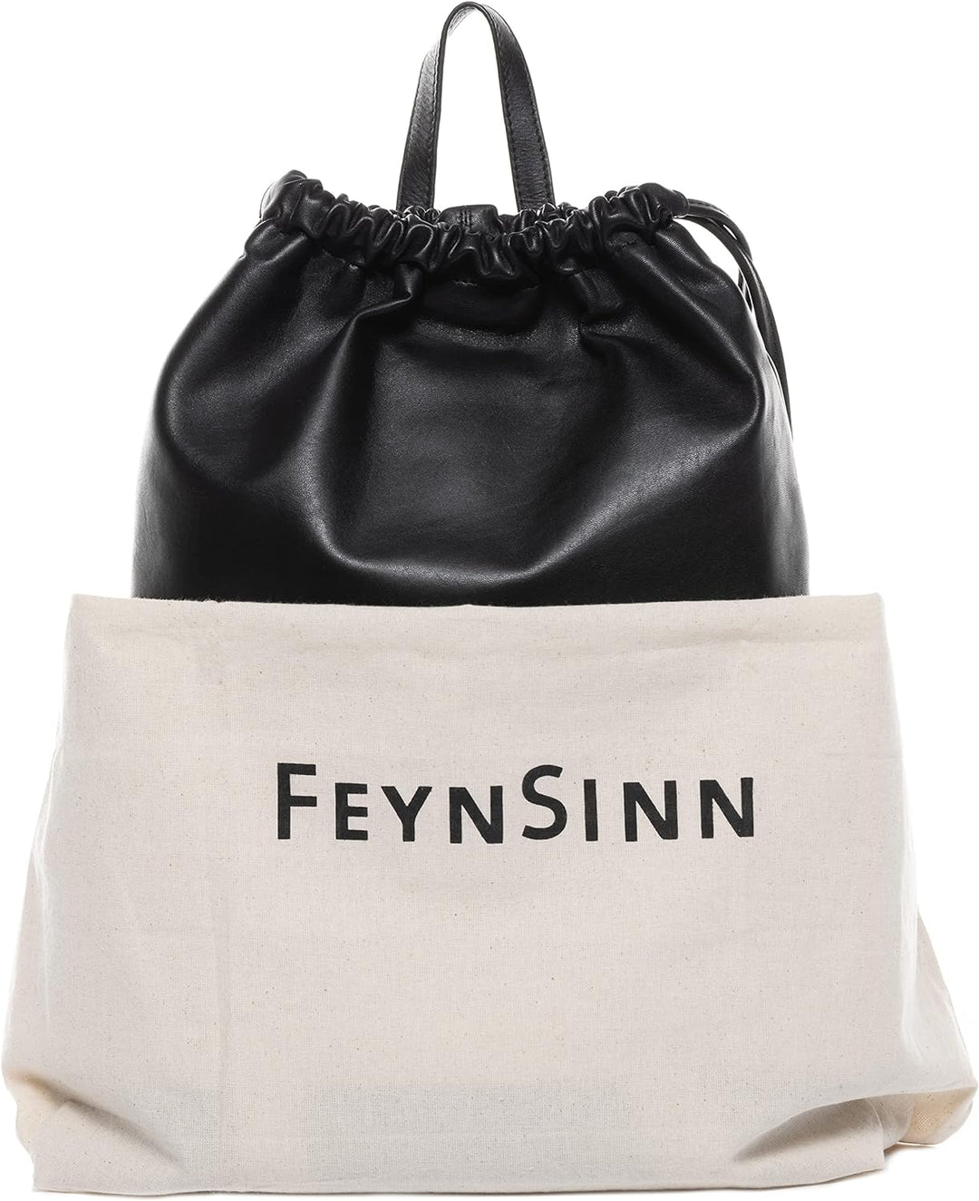 FEYNSINN BERLIN Rucksack NIK aus Premium Leder I Lederrucksack für Herren und Damen I Rucksack schwa