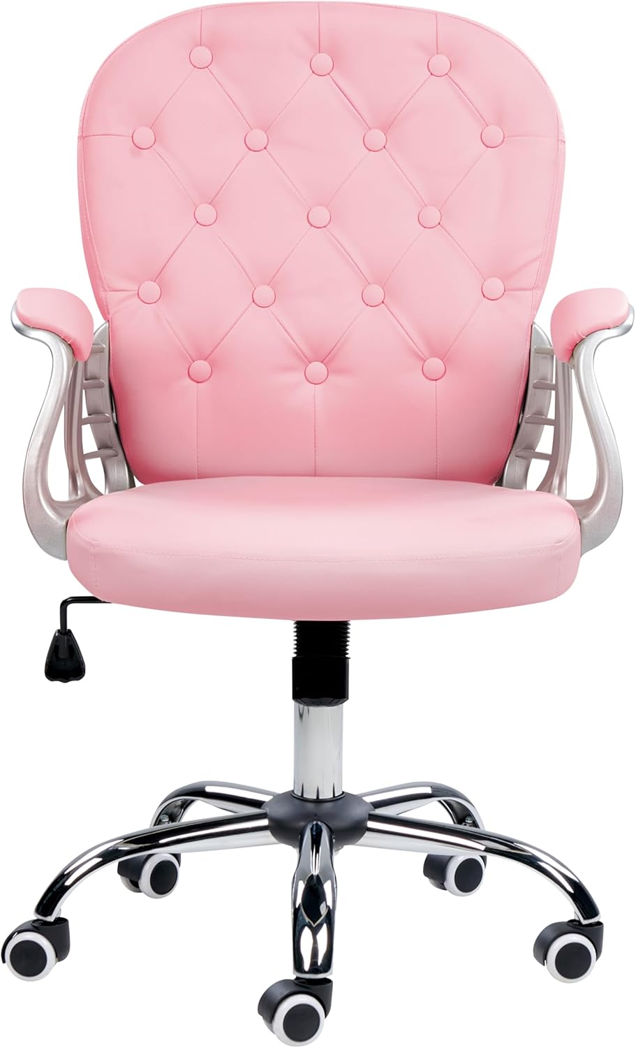 Büro Schreibtischstuhl Drehstuhl Kunstleder Verstellbar Lehne Rosa Princess