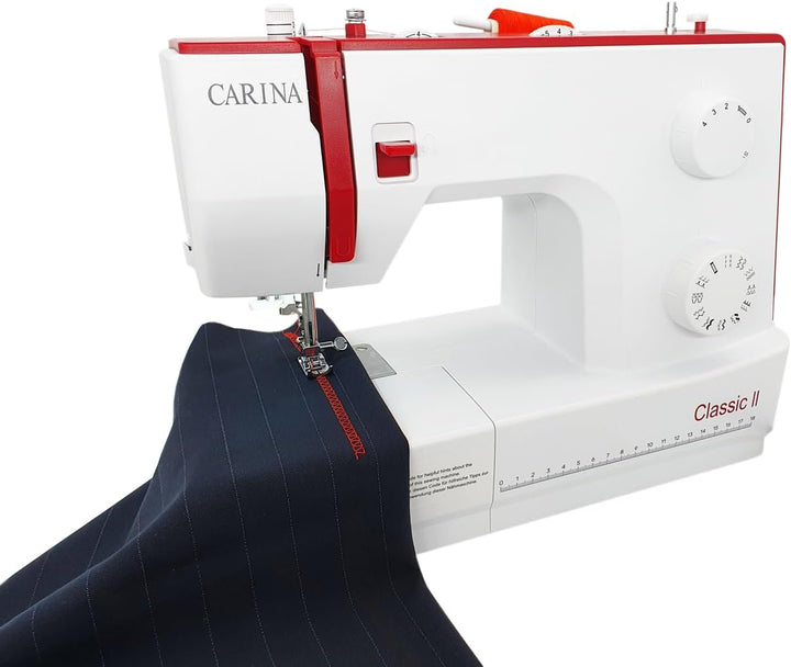 CARINA Classic II Nähmaschine I 23 Stichprogramme I Einfädelhilfe I Auto-Fadenspannung & Fadenabschn