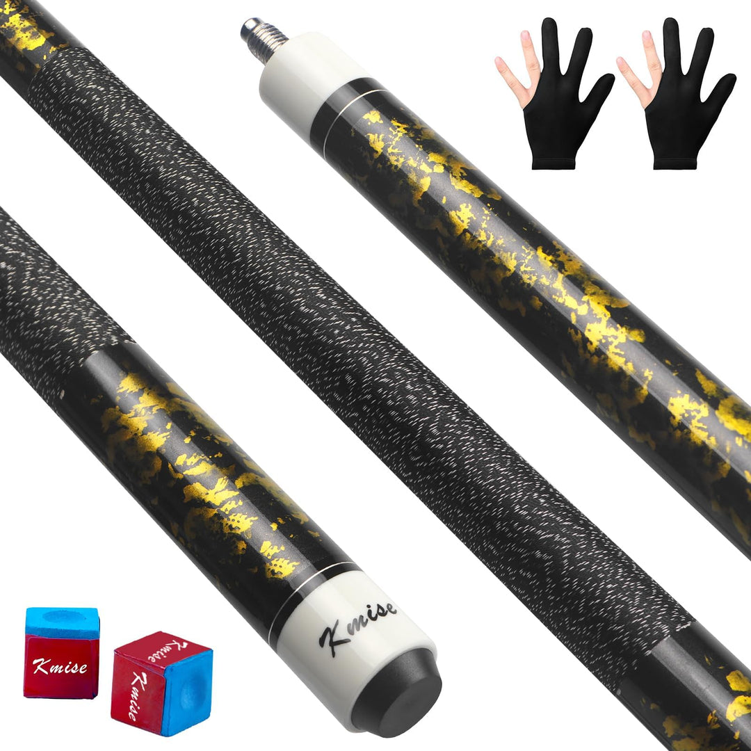 Kmise Billard Queue-Set, 147cm 18–21 oz Professionelles Billardqueue aus kanadischem Ahorn, Neuer ve