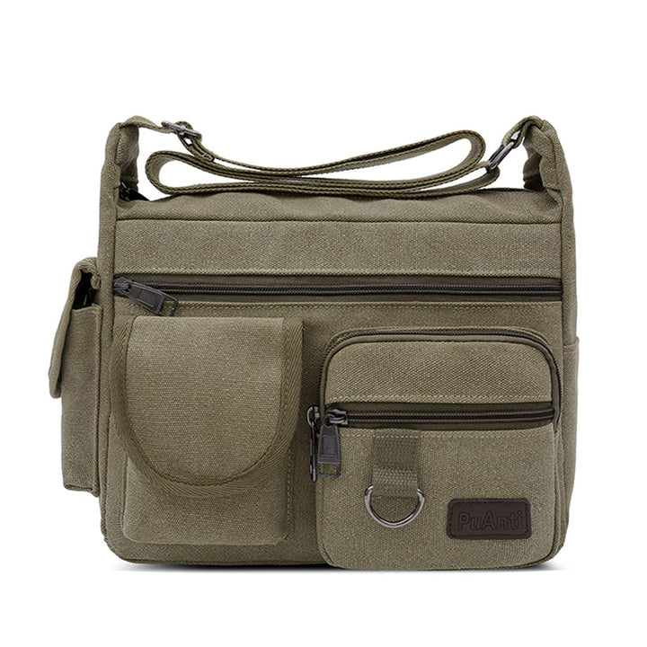 FANDARE Umhängetasche Schultertasche 7.9 inch iPad Tasche Unisex Vintage Canvas Messenger Tasche für