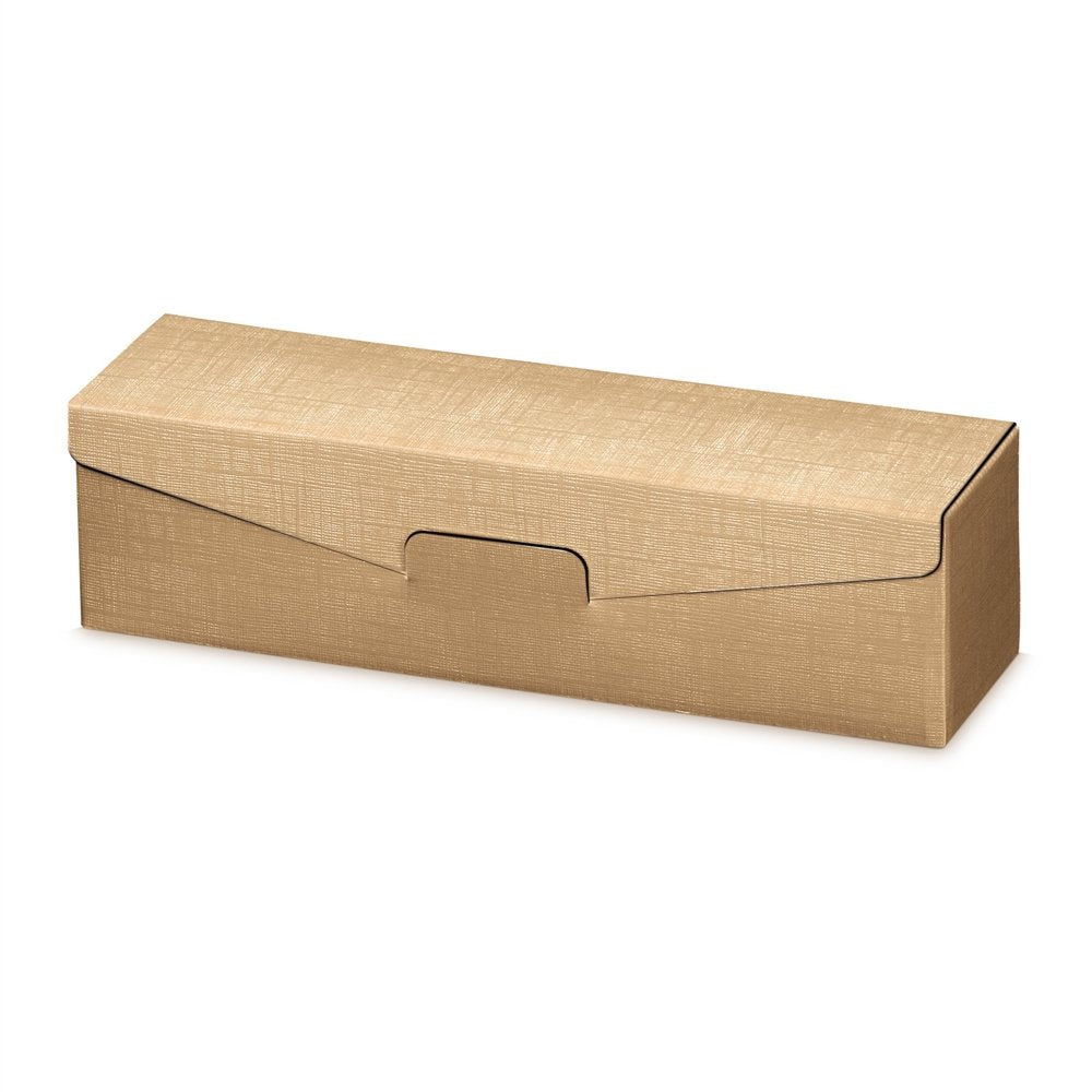 10 Stück Weinkarton, Weinverpackung, Flaschenkarton - FineLine gold für eine Flasche Wein/Sekt, Gold