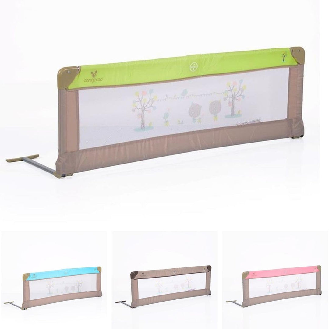 Cangaroo Bettschutzgitter, Bettgitter 130 x 43,5 cm für zuhause und unterwegs grün, Grün